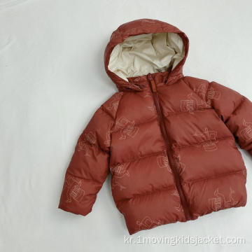 겨울 아동용 두꺼운 다운 재킷